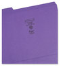 A Picture of product SMD-13034 Smead™ Reinforced Top Tab Colored File Folders 1/3-Cut Tabs: Assorted, Letter Size, 0.75" Expansion, Purple, 100/Box