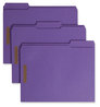 A Picture of product SMD-13040 Smead™ Top Tab Colored Fastener Folders 0.75" Expansion, 2 Fasteners, Letter Size, Purple Exterior, 50/Box