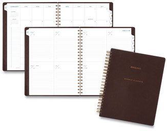 AT-A-GLANCE® Signature Collection™ Distressed Brown Weekly Monthly Planner 11 x 8.5, Cover, 13-Month (Jan to Jan): 2023 2024