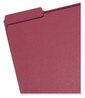 A Picture of product SMD-13084 Smead™ Reinforced Top Tab Colored File Folders 1/3-Cut Tabs: Assorted, Letter Size, 0.75" Expansion, Maroon, 100/Box