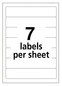 A Picture of product AVE-05202 Avery® Printable 4" x 6" - Permanent File Folder Labels 0.69 3.44, White, 7/Sheet, 36 Sheets/Pack, (5202)