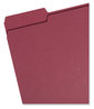 A Picture of product SMD-13093 Smead™ Colored File Folders 1/3-Cut Tabs: Assorted, Letter Size, 0.75" Expansion, Maroon, 100/Box