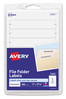 A Picture of product AVE-05202 Avery® Printable 4" x 6" - Permanent File Folder Labels 0.69 3.44, White, 7/Sheet, 36 Sheets/Pack, (5202)