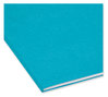 A Picture of product SMD-13134 Smead™ Reinforced Top Tab Colored File Folders 1/3-Cut Tabs: Assorted, Letter Size, 0.75" Expansion, Teal, 100/Box