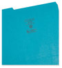 A Picture of product SMD-13134 Smead™ Reinforced Top Tab Colored File Folders 1/3-Cut Tabs: Assorted, Letter Size, 0.75" Expansion, Teal, 100/Box