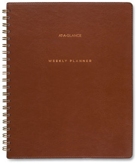 AT-A-GLANCE® Signature Collection® Academic Weekly/Monthly Planners 11.5 x 8, Distressed Brown Cover, 13-Month (July-July): 2023-2024
