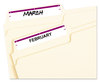 A Picture of product AVE-05204 Avery® Printable 4" x 6" - Permanent File Folder Labels 0.69 3.44, White, 7/Sheet, 36 Sheets/Pack, (5204)
