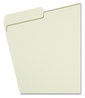 A Picture of product SMD-13230 Smead™ Expanding Recycled Heavy Pressboard Folders 1/3-Cut Tabs: Assorted, Letter Size, 1" Expansion, Gray-Green, 25/Box