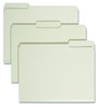 A Picture of product SMD-13234 Smead™ Expanding Recycled Heavy Pressboard Folders 1/3-Cut Tabs: Assorted, Letter Size, 2" Expansion, Gray-Green, 25/Box