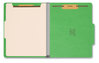 A Picture of product SMD-13702 Smead™ Colored Top Tab Classification Folders with SafeSHIELD® Coated Fasteners Four 2" Expansion, 1 Divider, Letter Size, Green Exterior, 10/Box