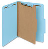 A Picture of product SMD-13721 Smead™ 100% Recycled Pressboard Classification Folders 2" Expansion, 1 Divider, 4 Fasteners, Letter Size, Blue Exterior, 10/Box