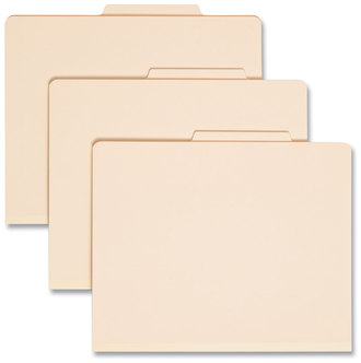 Smead™ Manila Four- and Six-Section Top Tab Classification Folders 2" Expansion, 2 Dividers, 6 Fasteners, Letter Size, 10/Box