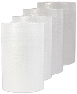 Universal® Bubble Packaging 0.31" Thick, 24" x 75 ft, Perforated Every Clear, 4/Carton