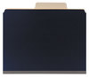 A Picture of product SMD-14010 Smead™ SuperTab® Colored Classification Folders with SafeSHIELD® Coated Fastener Technology Six Fasteners, 2" Expansion, 2 Dividers, Letter Size, Dark Blue, 10/Box