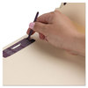 A Picture of product SMD-14010 Smead™ SuperTab® Colored Classification Folders with SafeSHIELD® Coated Fastener Technology Six Fasteners, 2" Expansion, 2 Dividers, Letter Size, Dark Blue, 10/Box