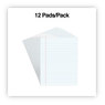 A Picture of product UNV-41000 Universal® Glue Top Pads Narrow Rule, 50 White 8.5 x 11 Sheets, Dozen