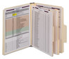 A Picture of product SMD-14011 Smead™ SuperTab® Colored Classification Folders with SafeSHIELD® Coated Fastener Technology Six Fasteners, 2" Expansion, 2 Dividers, Letter Size, Dark Gray, 10/Box