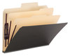 A Picture of product SMD-14011 Smead™ SuperTab® Colored Classification Folders with SafeSHIELD® Coated Fastener Technology Six Fasteners, 2" Expansion, 2 Dividers, Letter Size, Dark Gray, 10/Box