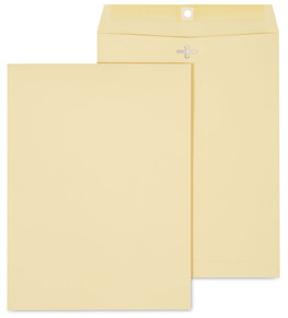 Universal® Kraft Clasp Envelope #10 1/2, Square Flap, Clasp/Gummed Closure, 9 x 12, Brown 100/Box