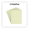 A Picture of product UNV-42000 Universal® Glue Top Pads Narrow Rule, 50 Canary-Yellow 8.5 x 11 Sheets, Dozen