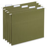 A Picture of product UNV-42215 Universal® Hanging File Folder Plastic Index Tabs 1/5-Cut, Clear, 2.25" Wide, 25/Pack