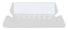 A Picture of product UNV-42215 Universal® Hanging File Folder Plastic Index Tabs 1/5-Cut, Clear, 2.25" Wide, 25/Pack