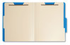 A Picture of product SMD-14045 Smead™ Six-Section Poly Classification Folders 2" Expansion, 2 Dividers, 6 Fasteners, Letter Size, Blue Exterior, 10/Box