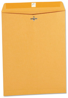 Universal® Kraft Clasp Envelope #12 1/2, Square Flap, Clasp/Gummed Closure, 9.5 x 12.5, Brown 100/Box