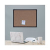 A Picture of product UNV-43021 Universal® Tech Cork Board 24 x 18, Brown Surface, Black Aluminum Frame