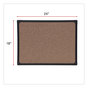 A Picture of product UNV-43021 Universal® Tech Cork Board 24 x 18, Brown Surface, Black Aluminum Frame