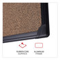 A Picture of product UNV-43021 Universal® Tech Cork Board 24 x 18, Brown Surface, Black Aluminum Frame