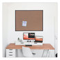 A Picture of product UNV-43023 Universal® Tech Cork Board 48 x 36, Brown Surface, Black Aluminum Frame