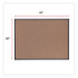 A Picture of product UNV-43023 Universal® Tech Cork Board 48 x 36, Brown Surface, Black Aluminum Frame