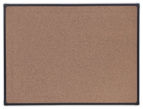 Universal® Tech Cork Board 48 x 36, Brown Surface, Black Aluminum Frame