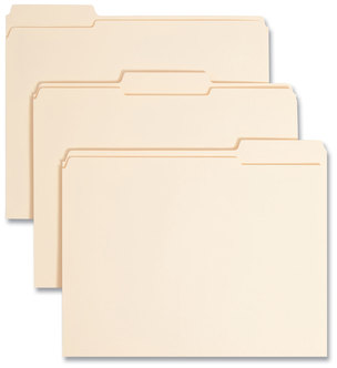 Smead™ Top Tab Fastener Folders 1/3-Cut Tabs: Assorted, 0.75" Expansion, 1 Letter Size, Manila Exterior, 50/Box