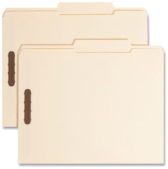 Smead™ Top Tab Fastener Folders 1/3-Cut Tabs: Right, 0.75" Expansion, 2 Fasteners, Letter Size, Manila Exterior, 50/Box