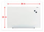 A Picture of product UNV-43202 Universal® Frameless Magnetic Glass Marker Board 36 x 24, Translucent Frost Surface