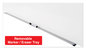 A Picture of product UNV-43203 Universal® Frameless Magnetic Glass Marker Board 48 x 36, White Surface