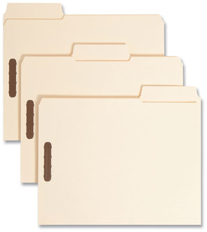 Smead™ SuperTab® Reinforced Guide Height Fastener Folders 14-pt Manila, 0.75" Expansion, 2 Fasteners, Letter Size, 50/Box