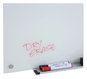 A Picture of product UNV-43233 Universal® Frameless Glass Marker Board 48 x 36, White Surface