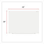 A Picture of product UNV-43233 Universal® Frameless Glass Marker Board 48 x 36, White Surface