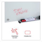 A Picture of product UNV-43233 Universal® Frameless Glass Marker Board 48 x 36, White Surface