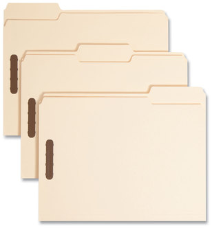 Smead™ Top Tab Heavyweight Manila Fastener Folders 0.75" Expansion, 2 Fasteners, Letter Size, Exterior, 50/Box