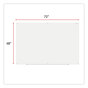 A Picture of product UNV-43234 Universal® Frameless Glass Marker Board 72 x 48, White Surface