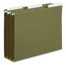A Picture of product UNV-43313 Universal® Hanging File Folder Plastic Index Tabs 1/3-Cut, Clear, 3.7" Wide, 25/Pack