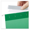 A Picture of product UNV-43313 Universal® Hanging File Folder Plastic Index Tabs 1/3-Cut, Clear, 3.7" Wide, 25/Pack