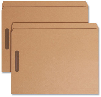 Smead™ Kraft Fastener Folders 0.75" Expansion, 2 Fasteners, Letter Size, Exterior, 50/Box