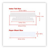 A Picture of product UNV-43314 Universal® Hanging File Folder Plastic Index Tabs 1/3-Cut, Clear, 3.7" Wide, 50/Pack