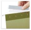 A Picture of product UNV-43314 Universal® Hanging File Folder Plastic Index Tabs 1/3-Cut, Clear, 3.7" Wide, 50/Pack