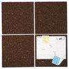 A Picture of product UNV-43403 Universal® Cork Tile Panels 12 x Dark Brown Surface, 4/Pack